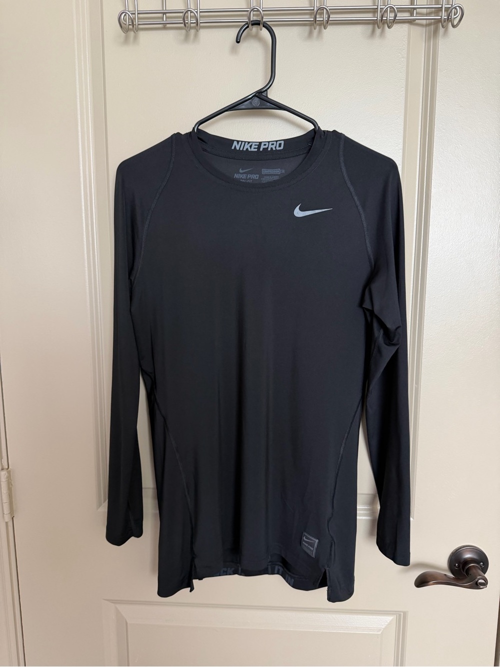Nike Pro Cool Long Sleeve Compression Shirt Black L
